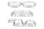 vidaXL 275492 Dog Playpen 16 Panels Steel 60x80cm Black vidaXL 275492 Dog Playpen 16 Panels Steel 60x80cm Black