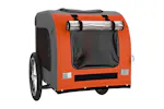 vidaXL 93830 Pet Bike Trailer Orange And Grey Oxford Fabric And Iron vidaXL 93830 Pet Bike Trailer Orange And Grey Oxford Fabric And Iron