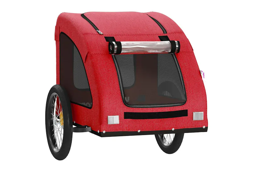 vidaXL 93964 Pet Bike Trailer Red Oxford Fabric And Iron vidaXL 93964 Pet Bike Trailer Red Oxford Fabric And Iron