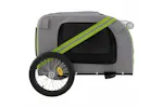vidaXL 93885 Pet Bike Trailer Green And Grey Oxford Fabric And Iron vidaXL 93885 Pet Bike Trailer Green And Grey Oxford Fabric And Iron