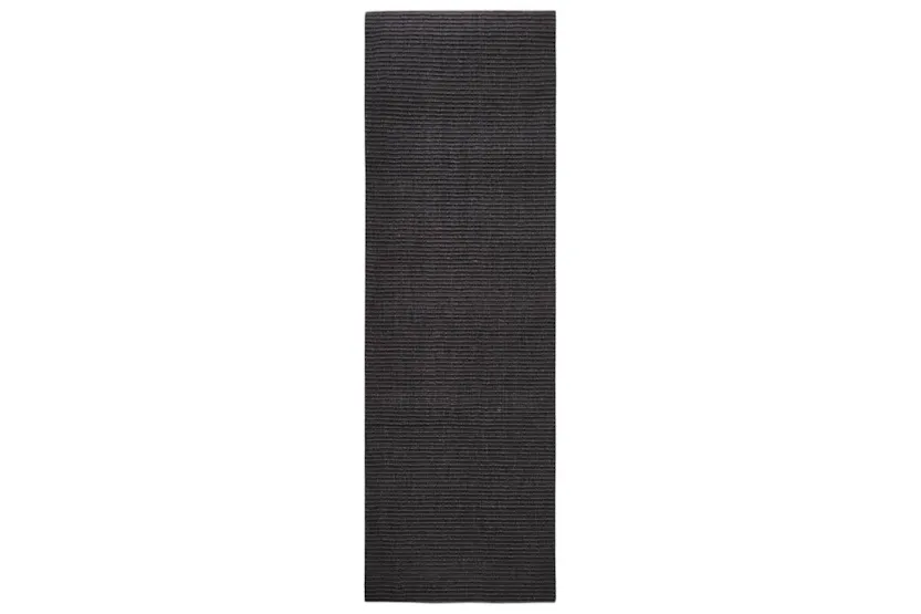 vidaXL 3203436 Sisal Rug For Scratching Post Black 80x250cm vidaXL 3203436 Sisal Rug For Scratching Post Black 80x250cm