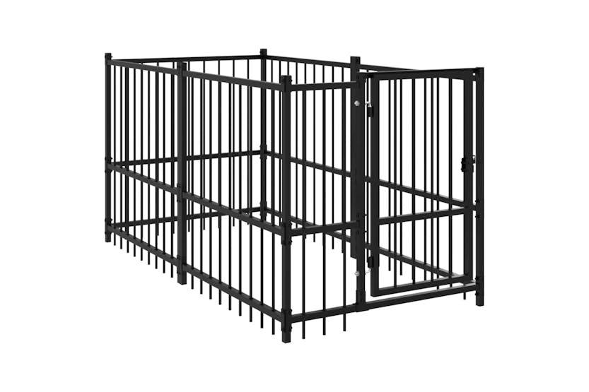 vidaXL 171627 Dog Kennel Black 193.5x97x100cm Steel vidaXL 171627 Dog Kennel Black 193.5x97x100cm Steel