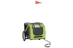 vidaXL 93885 Pet Bike Trailer Green And Grey Oxford Fabric And Iron vidaXL 93885 Pet Bike Trailer Green And Grey Oxford Fabric And Iron
