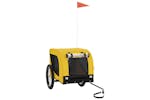 vidaXL 94008 Pet Bike Trailer Yellow And Black Oxford Fabric And Iron vidaXL 94008 Pet Bike Trailer Yellow And Black Oxford Fabric And Iron