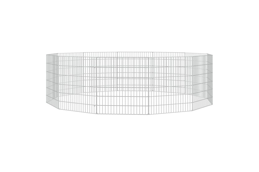 Vidaxl Free Range Animal Enclosure 12-panel 54x60 Cm Galvanised Iron Vidaxl Free Range Animal Enclosure 12-panel 54x60 Cm Galvanised Iron