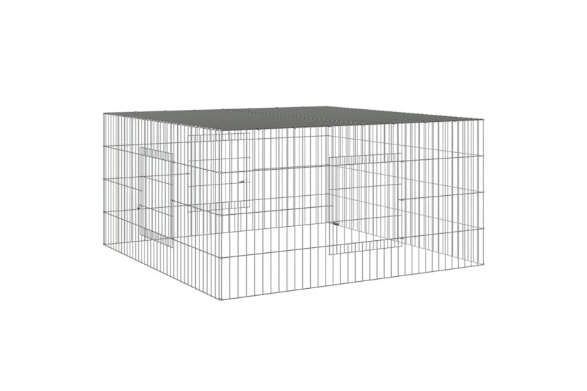 vidaXL 171562 Rabbit Cage 110x110x55cm Galvanised Iron vidaXL 171562 Rabbit Cage 110x110x55cm Galvanised Iron