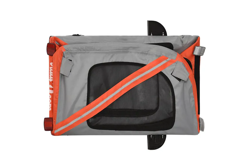 vidaXL 93879 Pet Bike Trailer Orange And Black Oxford Fabric&iron vidaXL 93879 Pet Bike Trailer Orange And Black Oxford Fabric&iron