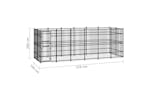 vidaXL 3097960 Outdoor Dog Kennel Steel 11.06 M2 vidaXL 3097960 Outdoor Dog Kennel Steel 11.06 M2