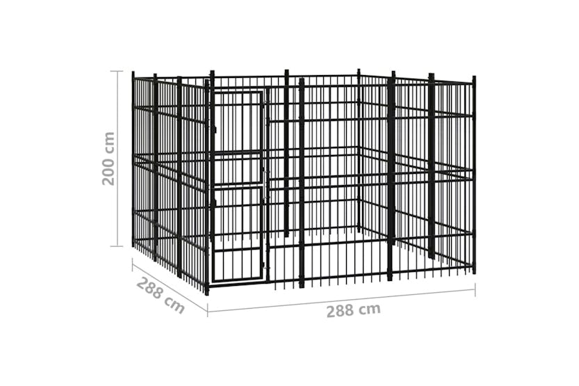 vidaXL 3097974 Outdoor Dog Kennel Steel 8.29 M2 vidaXL 3097974 Outdoor Dog Kennel Steel 8.29 M2