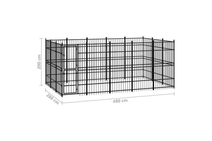 vidaXL 3097976 Outdoor Dog Kennel Steel 13.82 M2 vidaXL 3097976 Outdoor Dog Kennel Steel 13.82 M2