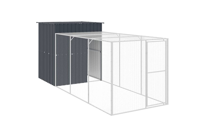 vidaXL 3189109 Chicken Cage With Run Anthracite 165x455x181cm Galvanised Steel vidaXL 3189109 Chicken Cage With Run Anthracite 165x455x181cm Galvanised Steel