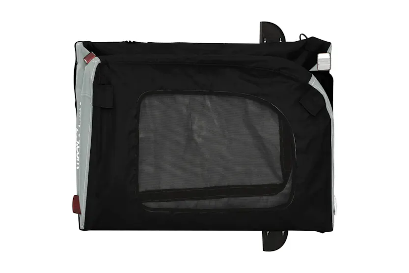 vidaXL 93839 Pet Bike Trailer Grey And Black Oxford Fabric&iron vidaXL 93839 Pet Bike Trailer Grey And Black Oxford Fabric&iron