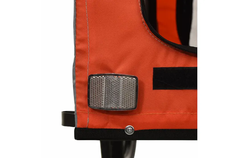 vidaXL 93879 Pet Bike Trailer Orange And Black Oxford Fabric&iron vidaXL 93879 Pet Bike Trailer Orange And Black Oxford Fabric&iron