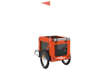 vidaXL 93921 Pet Bike Trailer Orange And Black Oxford Fabric&iron vidaXL 93921 Pet Bike Trailer Orange And Black Oxford Fabric&iron