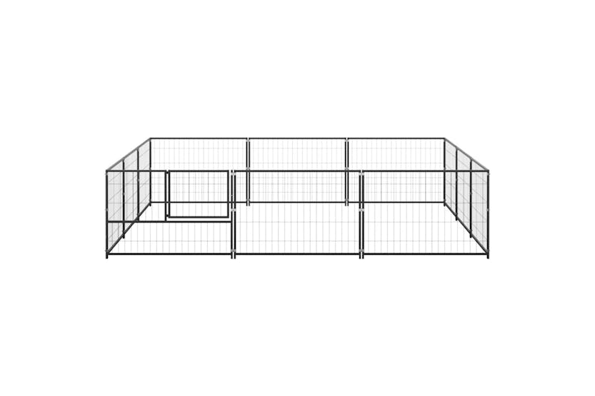 vidaXL 3082127 Dog Kennel Black 9 M2 Steel vidaXL 3082127 Dog Kennel Black 9 M2 Steel