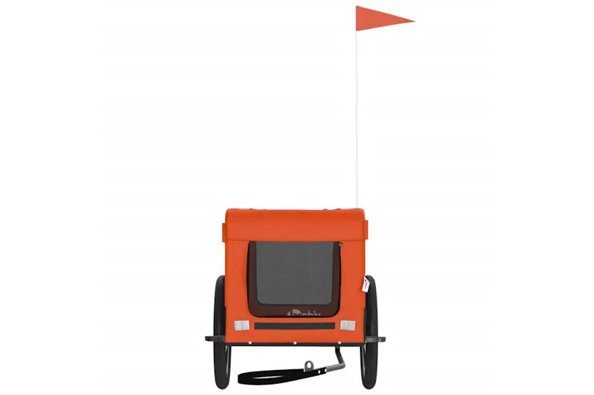 vidaXL 93914 Pet Bike Trailer Orange And Black Oxford Fabric&iron vidaXL 93914 Pet Bike Trailer Orange And Black Oxford Fabric&iron