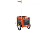 vidaXL 93914 Pet Bike Trailer Orange And Black Oxford Fabric&iron vidaXL 93914 Pet Bike Trailer Orange And Black Oxford Fabric&iron