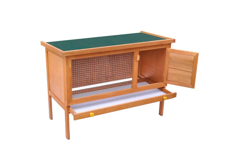 vidaXL 170157 Outdoor Rabbit Hutch Small Animal House Pet Cage 1 Layer Wood vidaXL 170157 Outdoor Rabbit Hutch Small Animal House Pet Cage 1 Layer Wood