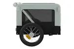 vidaXL 93909 Pet Bike Trailer Grey And Black Oxford Fabric&iron vidaXL 93909 Pet Bike Trailer Grey And Black Oxford Fabric&iron