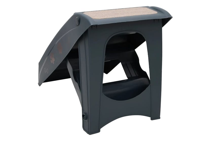 vidaXL 171172 Folding 4-step Dog Stairs Dark Grey vidaXL 171172 Folding 4-step Dog Stairs Dark Grey