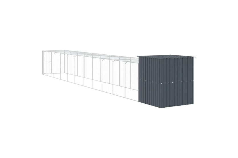 vidaXL 3189113 Chicken Cage With Run Anthracite 165x1271x181cm Galvanised Steel vidaXL 3189113 Chicken Cage With Run Anthracite 165x1271x181cm Galvanised Steel