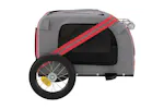 vidaXL 93866 Pet Bike Trailer Red And Grey Oxford Fabric And Iron vidaXL 93866 Pet Bike Trailer Red And Grey Oxford Fabric And Iron
