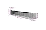vidaXL 3189077 Chicken Cage With Run Light Grey 117x1017x123cm Galvanised Steel vidaXL 3189077 Chicken Cage With Run Light Grey 117x1017x123cm Galvanised Steel