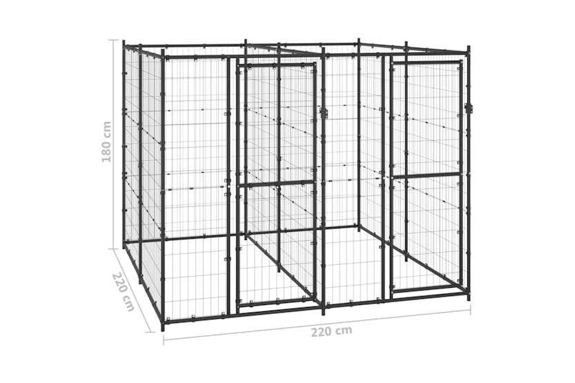 vidaXL 3082260 Outdoor Dog Kennel Steel 4.84 M2 vidaXL 3082260 Outdoor Dog Kennel Steel 4.84 M2