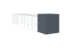 vidaXL 3189111 Chicken Cage With Run Anthracite 165x863x181cm Galvanised Steel vidaXL 3189111 Chicken Cage With Run Anthracite 165x863x181cm Galvanised Steel