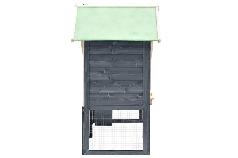 vidaXL 170869 Rabbit Hutch Grey And White 140x63x120cm Solid Firwood vidaXL 170869 Rabbit Hutch Grey And White 140x63x120cm Solid Firwood