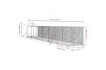 vidaXL 3190477 Outdoor Dog Kennel With Roof Silver 2x14x2.5 M Galvanised Steel vidaXL 3190477 Outdoor Dog Kennel With Roof Silver 2x14x2.5 M Galvanised Steel