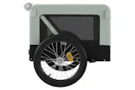vidaXL 93923 Pet Bike Trailer Grey And Black Oxford Fabric&iron vidaXL 93923 Pet Bike Trailer Grey And Black Oxford Fabric&iron