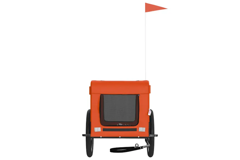 vidaXL 93921 Pet Bike Trailer Orange And Black Oxford Fabric&iron vidaXL 93921 Pet Bike Trailer Orange And Black Oxford Fabric&iron