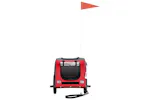 vidaXL 93866 Pet Bike Trailer Red And Grey Oxford Fabric And Iron vidaXL 93866 Pet Bike Trailer Red And Grey Oxford Fabric And Iron