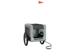 vidaXL 93923 Pet Bike Trailer Grey And Black Oxford Fabric&iron vidaXL 93923 Pet Bike Trailer Grey And Black Oxford Fabric&iron
