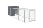 vidaXL 3189089 Chicken Cage With Run Anthracite 110x405x110cm Galvanised Steel vidaXL 3189089 Chicken Cage With Run Anthracite 110x405x110cm Galvanised Steel