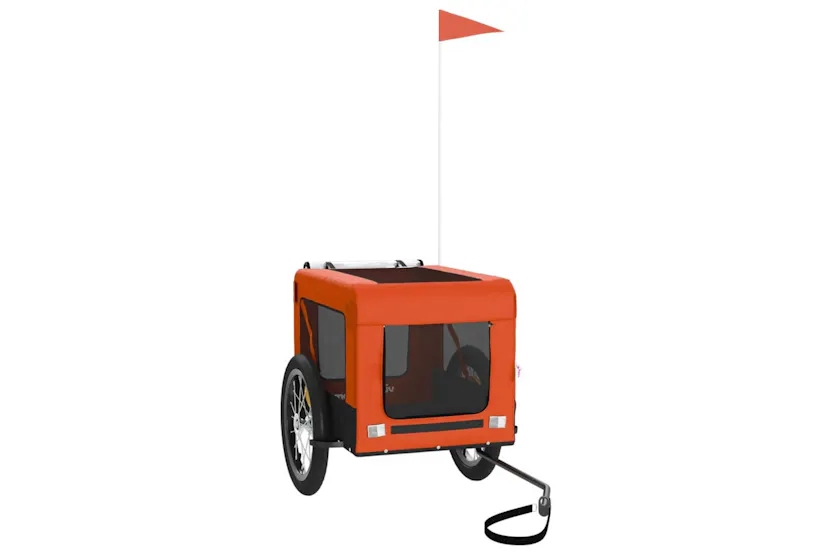 vidaXL 93914 Pet Bike Trailer Orange And Black Oxford Fabric&iron vidaXL 93914 Pet Bike Trailer Orange And Black Oxford Fabric&iron