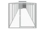vidaXL 3189096 Chicken Cage With Run Light Grey 110x813x110cm Galvanised Steel vidaXL 3189096 Chicken Cage With Run Light Grey 110x813x110cm Galvanised Steel