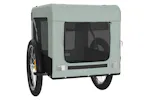 vidaXL 93923 Pet Bike Trailer Grey And Black Oxford Fabric&iron vidaXL 93923 Pet Bike Trailer Grey And Black Oxford Fabric&iron