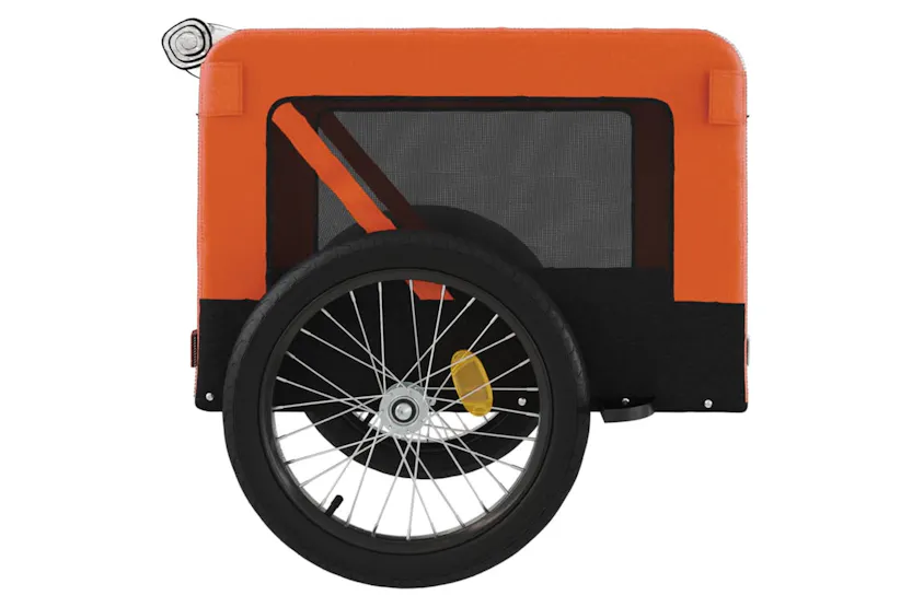 vidaXL 93921 Pet Bike Trailer Orange And Black Oxford Fabric&iron vidaXL 93921 Pet Bike Trailer Orange And Black Oxford Fabric&iron