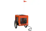 vidaXL 93921 Pet Bike Trailer Orange And Black Oxford Fabric&iron vidaXL 93921 Pet Bike Trailer Orange And Black Oxford Fabric&iron