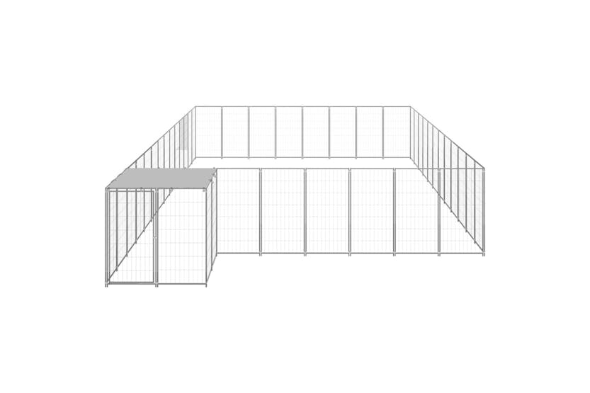 vidaXL 3082236 Dog Kennel Silver 30.25 M2 Steel vidaXL 3082236 Dog Kennel Silver 30.25 M2 Steel
