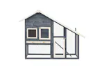 vidaXL 170869 Rabbit Hutch Grey And White 140x63x120cm Solid Firwood vidaXL 170869 Rabbit Hutch Grey And White 140x63x120cm Solid Firwood