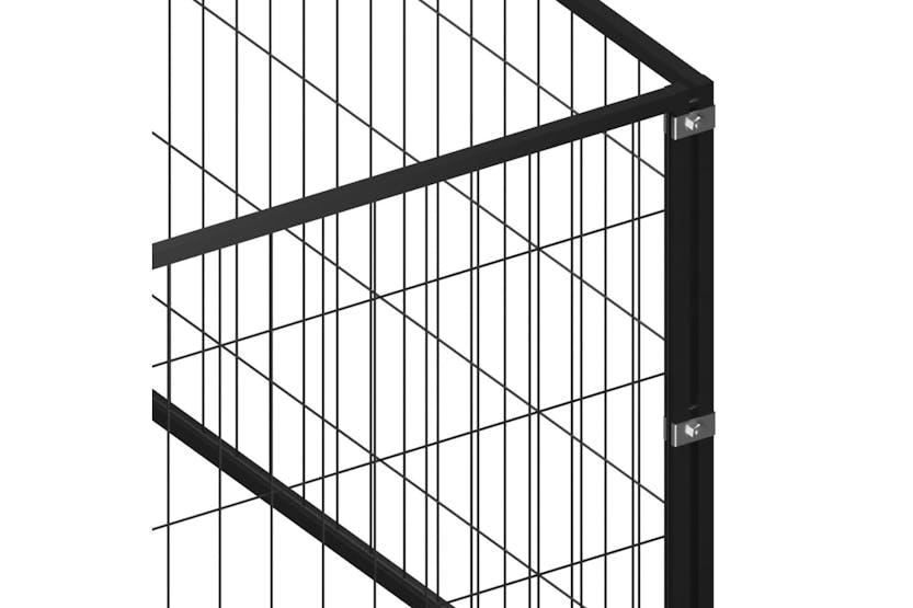vidaXL 3082112 Dog Kennel Black 10 M2 Steel vidaXL 3082112 Dog Kennel Black 10 M2 Steel