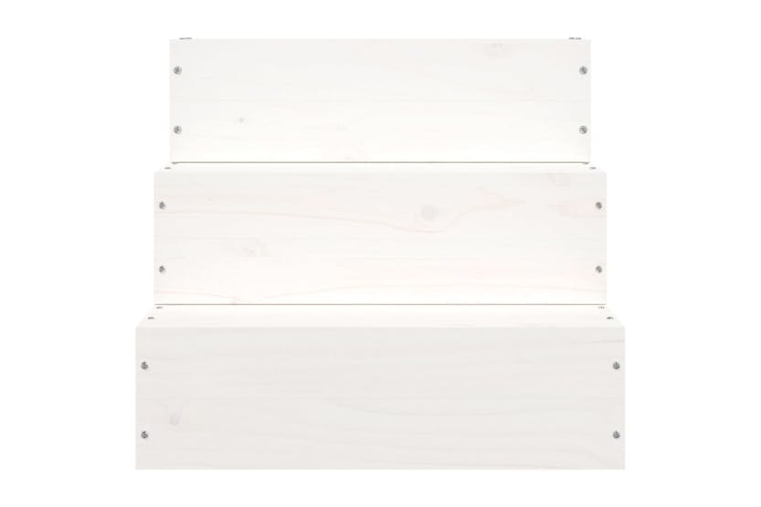 vidaXL 822462 Pet Stair White 40x37.5x35cm Solid Wood Pine vidaXL 822462 Pet Stair White 40x37.5x35cm Solid Wood Pine