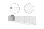 vidaXL 3190477 Outdoor Dog Kennel With Roof Silver 2x14x2.5 M Galvanised Steel vidaXL 3190477 Outdoor Dog Kennel With Roof Silver 2x14x2.5 M Galvanised Steel