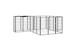 vidaXL 3115950 18-panel Dog Playpen Black 50x100cm Powder-coated Steel vidaXL 3115950 18-panel Dog Playpen Black 50x100cm Powder-coated Steel