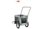 vidaXL 93937 Pet Bike Trailer Grey And Black Oxford Fabric And Iron vidaXL 93937 Pet Bike Trailer Grey And Black Oxford Fabric And Iron