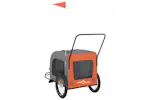 vidaXL 93858 Pet Bike Trailer Orange And Grey Oxford Fabric And Iron vidaXL 93858 Pet Bike Trailer Orange And Grey Oxford Fabric And Iron