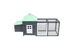 vidaXL 170981 Chicken Coop With Nest Box Grey 190x72x102cm Solid Firwood vidaXL 170981 Chicken Coop With Nest Box Grey 190x72x102cm Solid Firwood